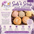 Suds & Scrub™ Soap Sponge Handcrafted Cold Process Soap-Infused Bath Sponge
