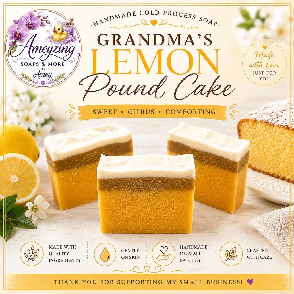 Grandma’s Lemon Pound Cake handmade soap