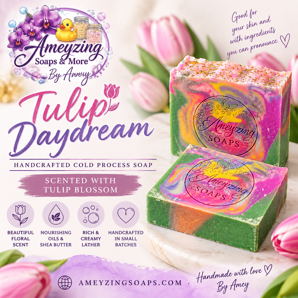 🌷 Tulip Daydream — Handcrafted Cold Process Soap