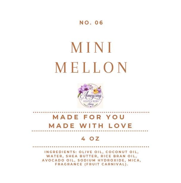 Mini Mellon Handcrafted Soap