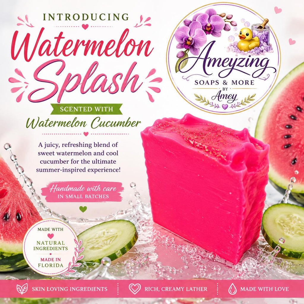 Watermelon Splash Handmade Soap