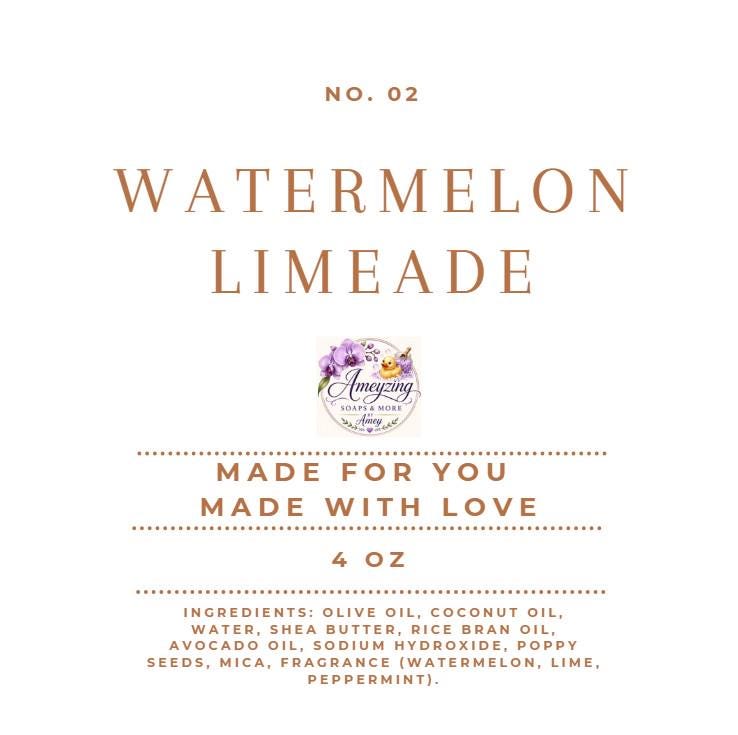 Watermelon Limeade Handcrafted Soap