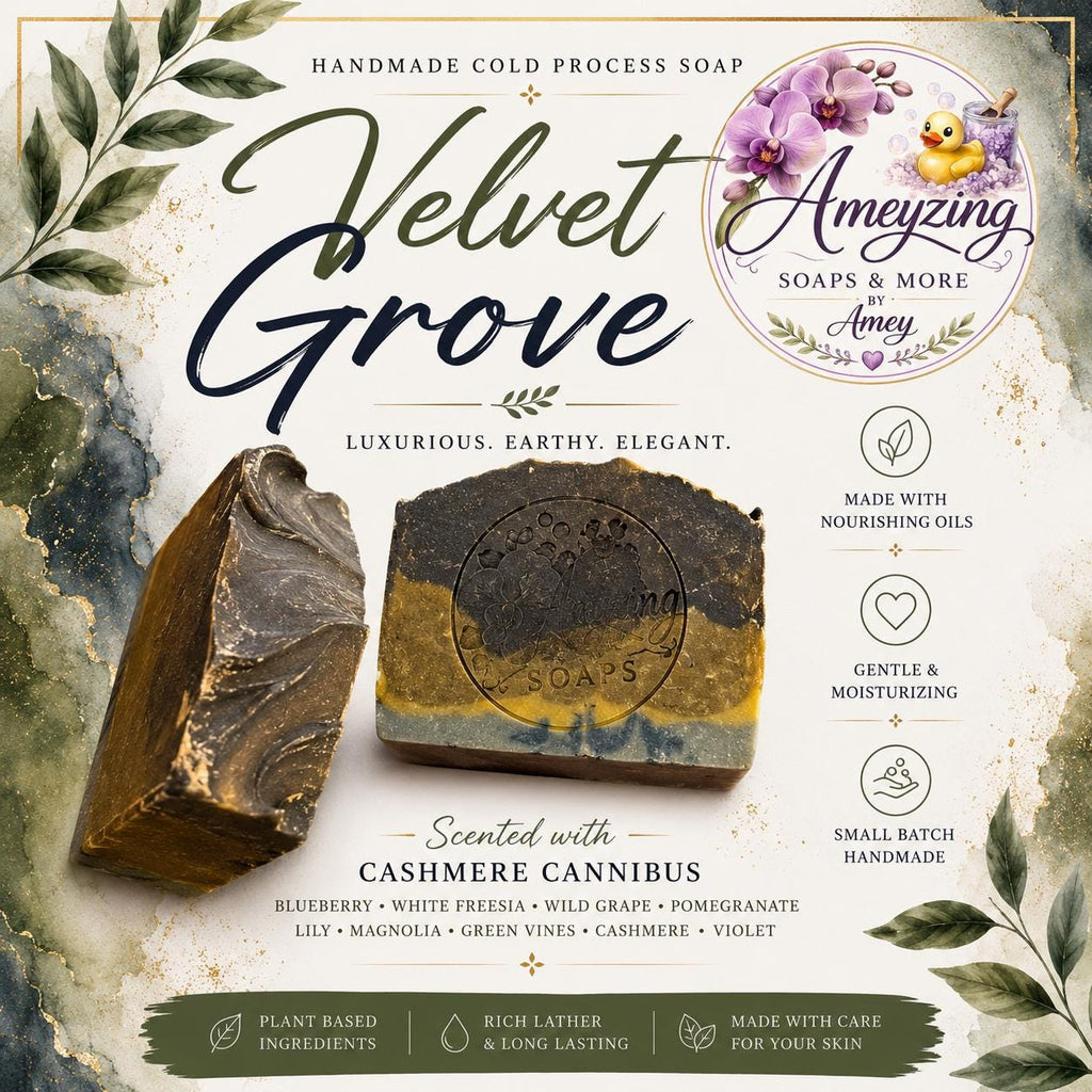 Velvet Grove Handmade Cold Process Soap | Cashmere Cannabis Fragrance