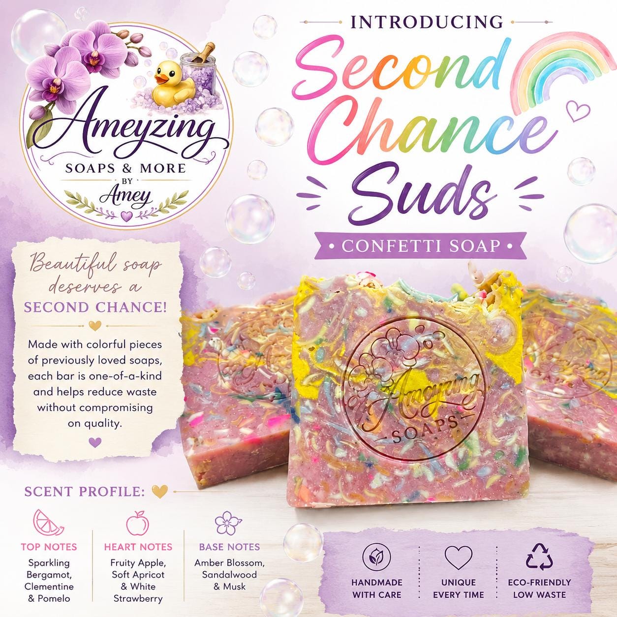 Second Chance Suds Handmade Confetti Soap